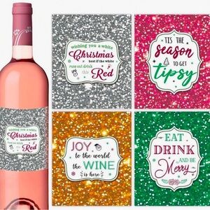 NWOT one holiday wine or bottle label